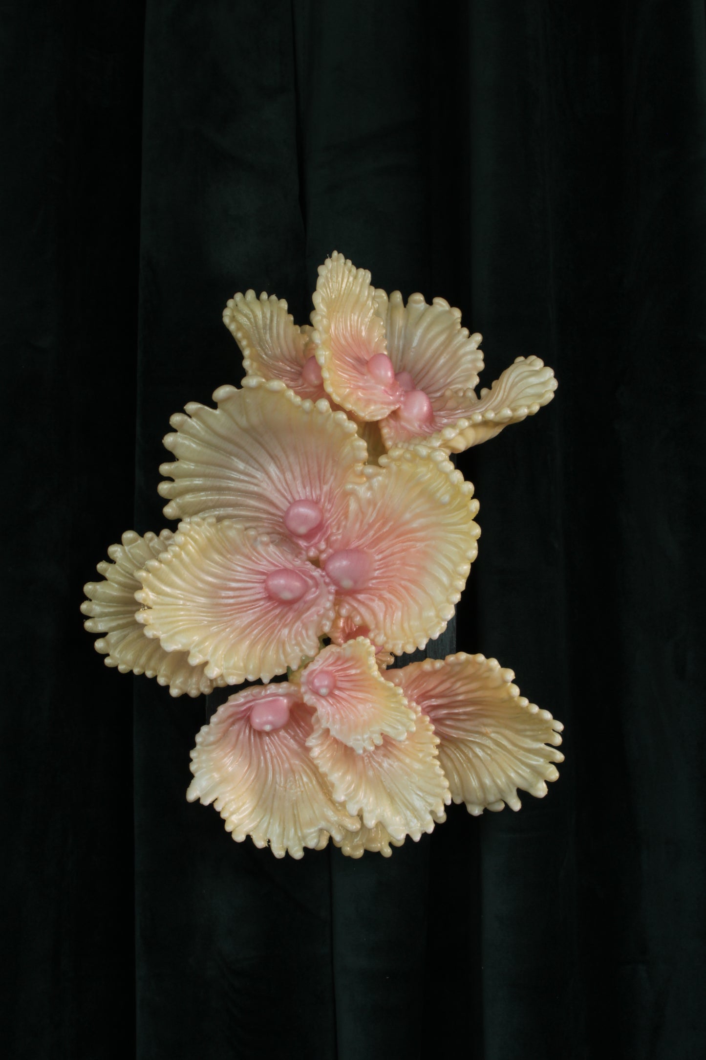 Blooming Coral nro 3 — wall sculpture by Teemu Salonen, detail view of surface texture