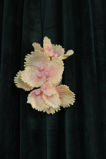 Blooming Coral nro 3 — wall sculpture by Teemu Salonen, three-quarter view