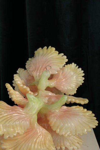 Blooming Coral nro 3 — wall sculpture by Teemu Salonen, displayed on table, front view